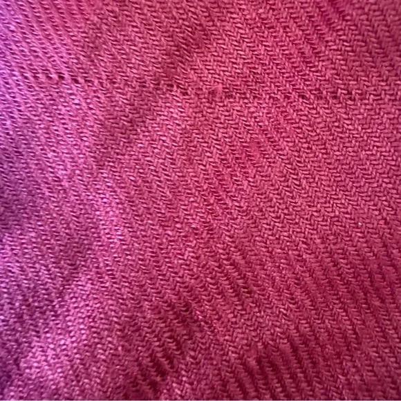 Rapti Fashion Burgundy Red Scarf Beaded Fringe Viscose Silk - Picture 6 of 6